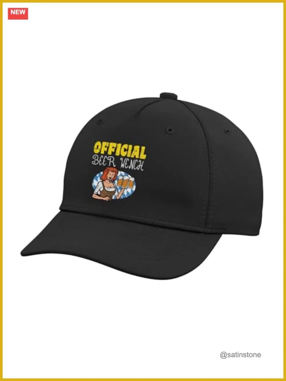 Adjustable German Oktoberfest Wench Baseball Hat - Cartoon Print